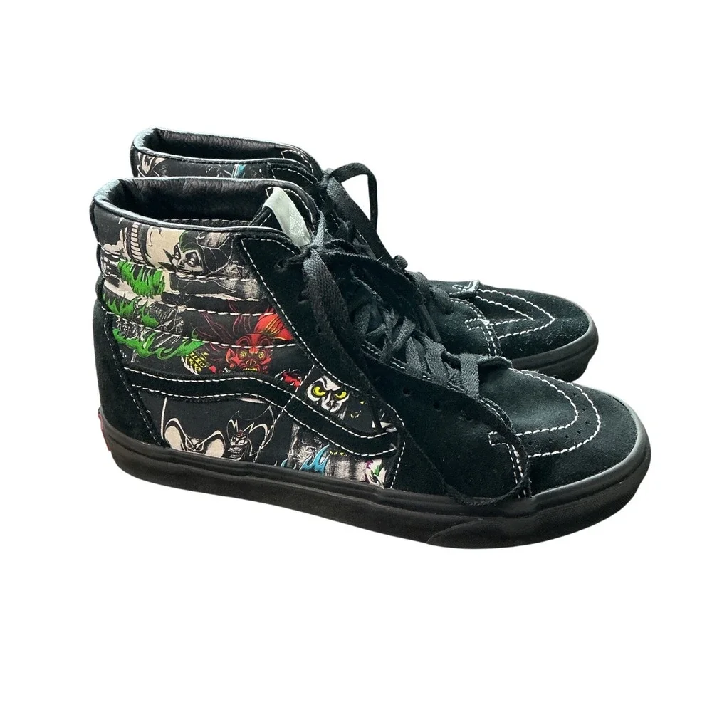 Vans Sk8-Hi Disney 100 Villains Black High Top Sneakers Mens 6.5 Womens 8.0
